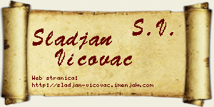 Slađan Vićovac vizit kartica